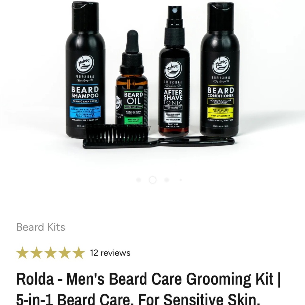 Men's Beard Care Grooming Kit – Black